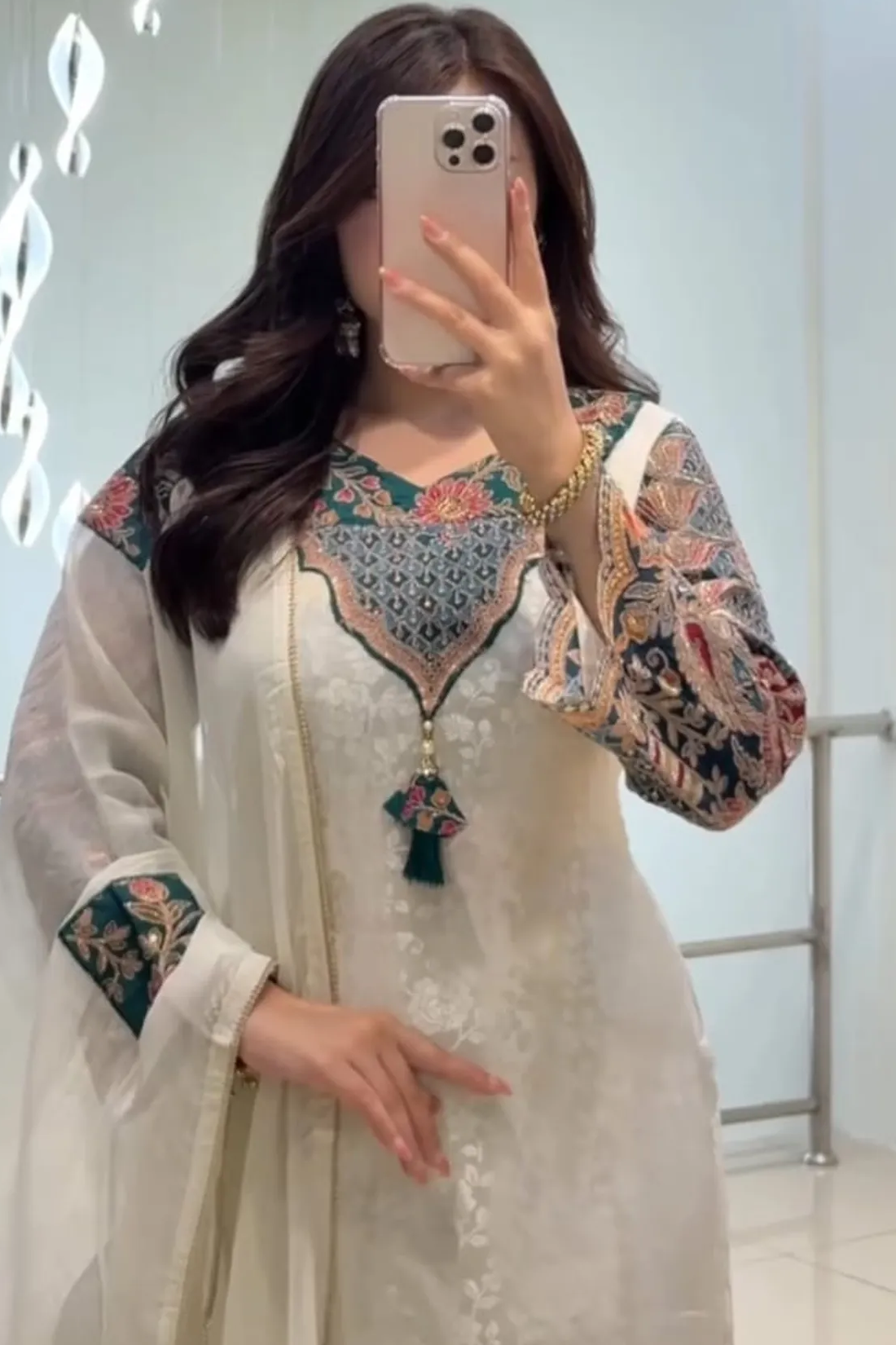 Sharda Ethnic Zariya Jumkha – Premium Pure Banarasi Suit Set with Handwork Neck