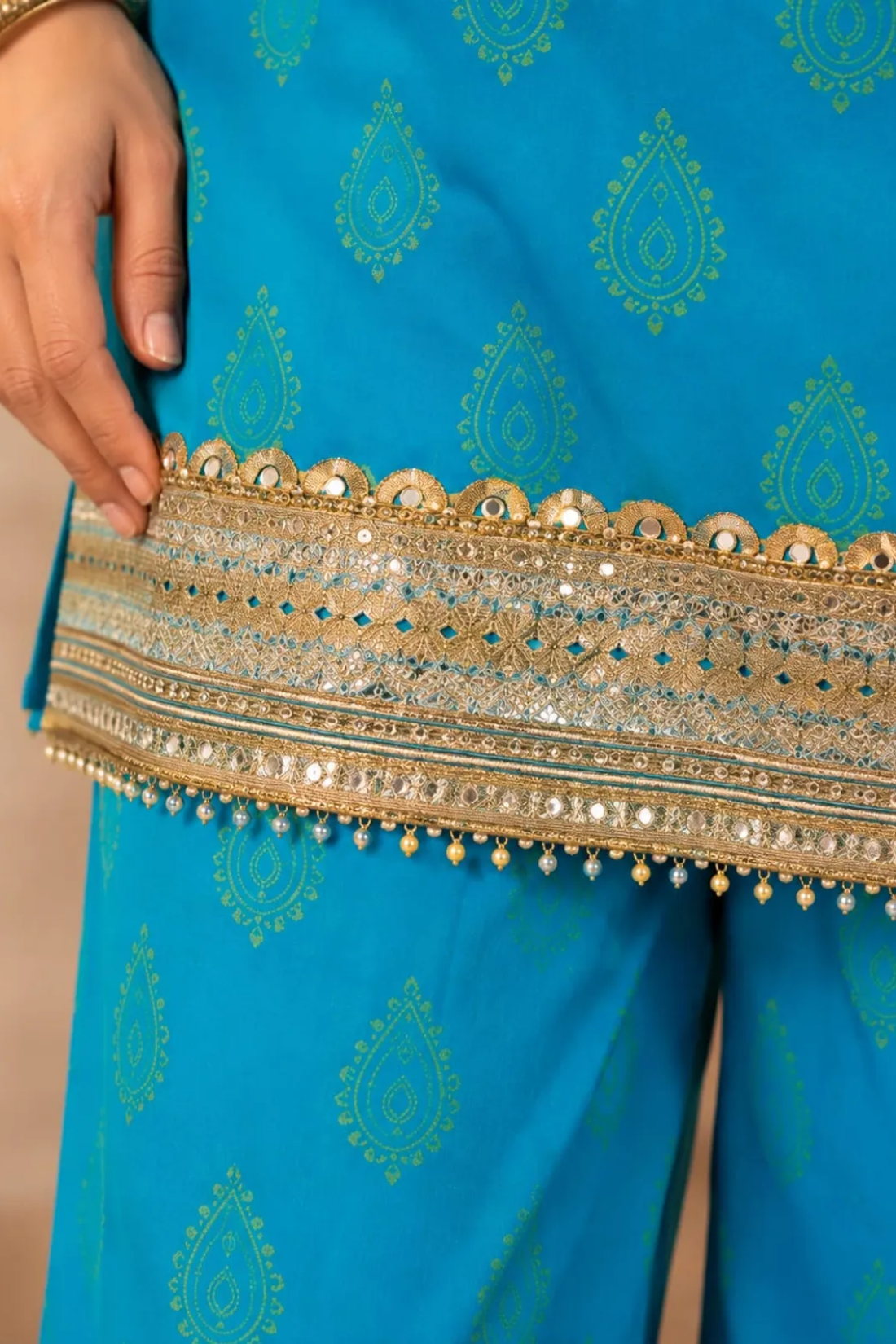 Premium Banarasi Embroidered Sharara Suit Set for Women