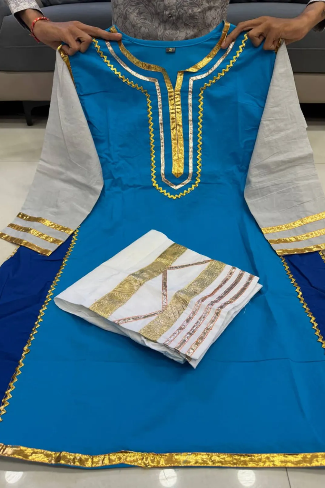 Sharda Ethnic Noor – Neelika - Premium Jaipuri Cotton Kurta Palazzo Set