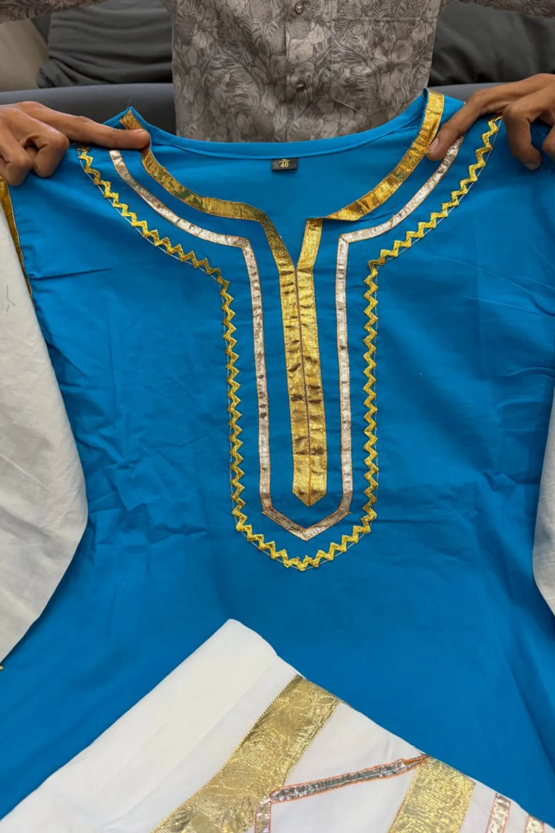Sharda Ethnic Noor – Neelika - Premium Jaipuri Cotton Kurta Palazzo Set