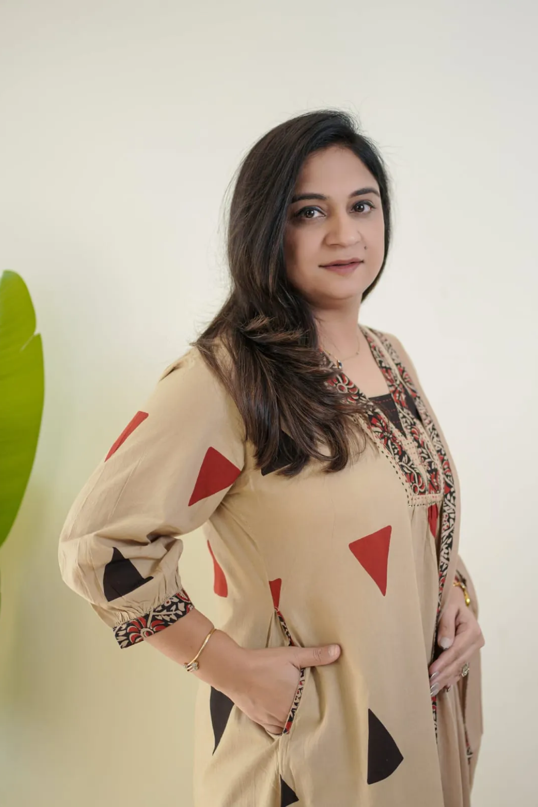 Sharda Ethnic Noor SALONI RED– Premium Jaipuri Cotton Kalamkari Suit Set