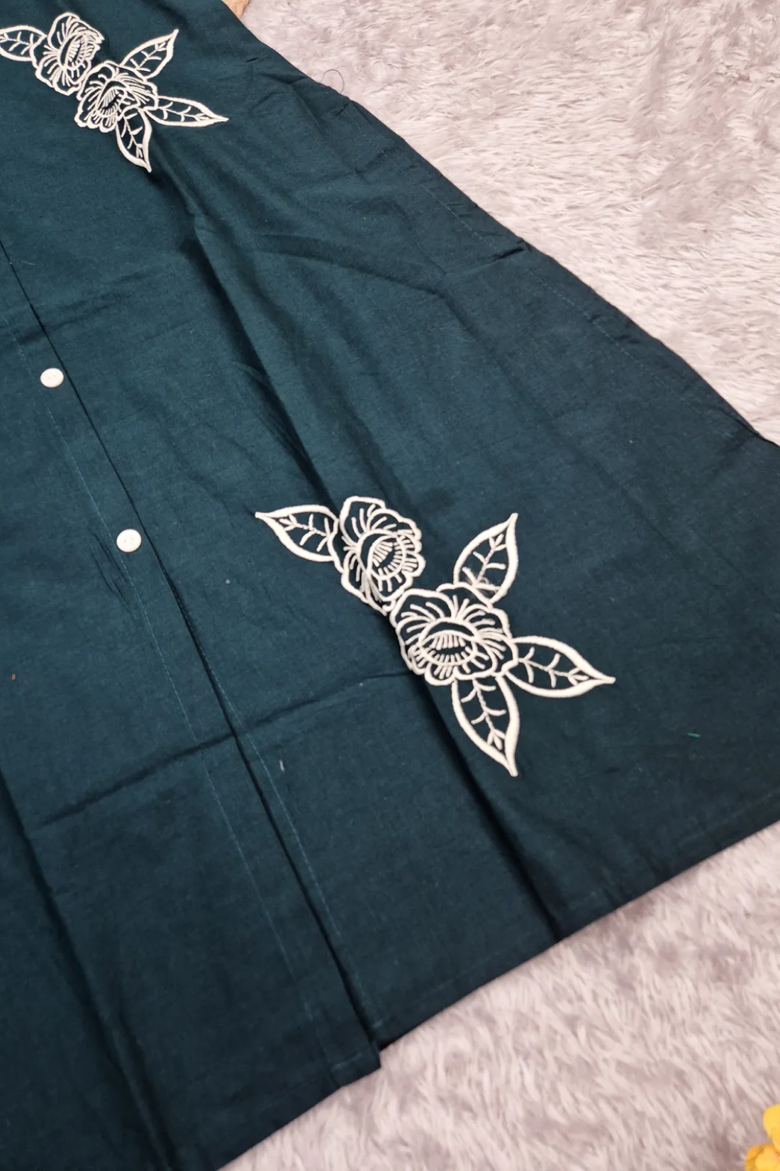 Sharda Ethnic Blue Dhabu Bloom Premium Cotton Co-Ord Set