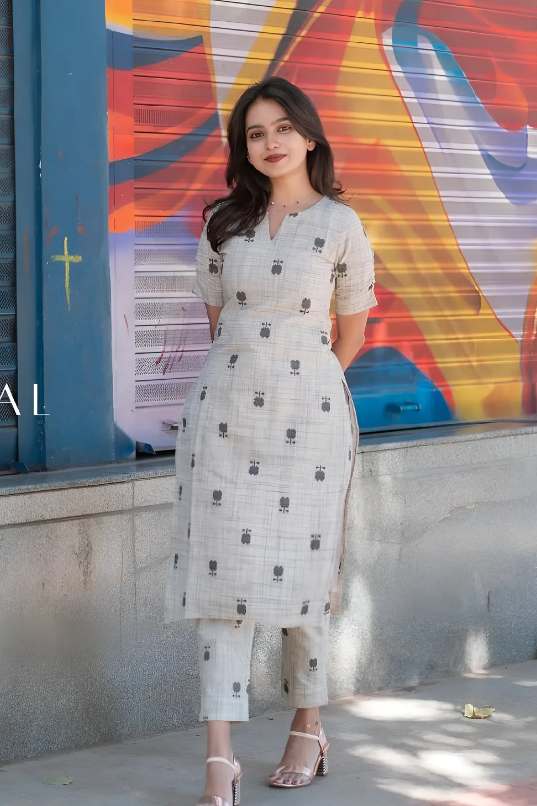 Sharda Ethnic LILAN Premium Cotton Kurta Pant Set – Soft Printed Straight Fit Co-Ord Set with Cotton Lining